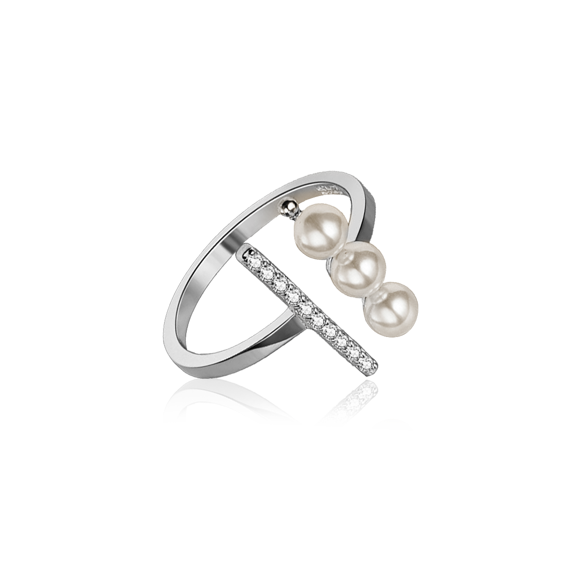 Sabrina Ring – Silver with Freshwater Pearls